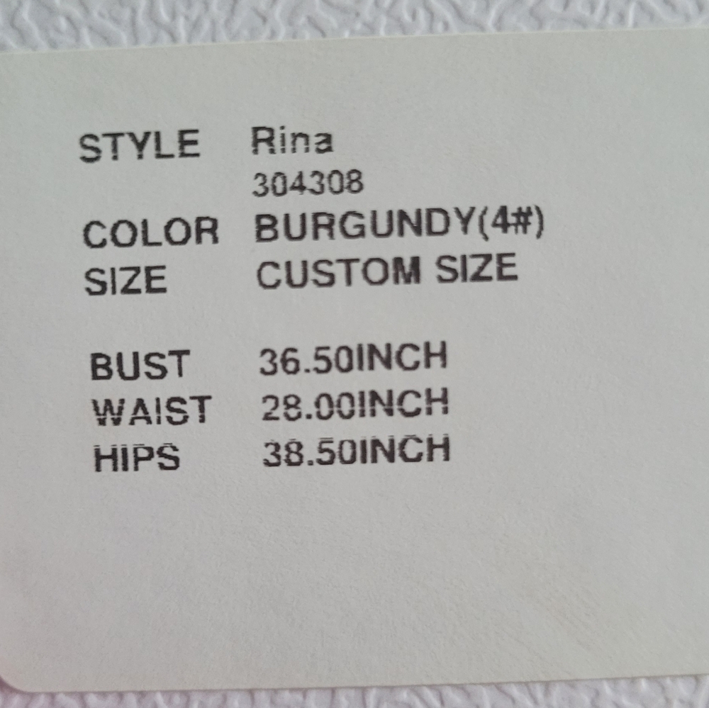 New With Tags Azazie Rina Dress in Burgundy - Custom Sized (See Descriptipn) - Picture 2 of 6